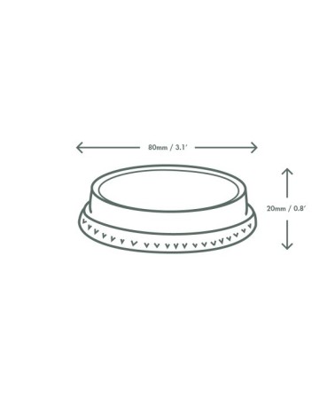 TAPA PLA PARA VASO 7 ONZAS (1000 Und Caja)