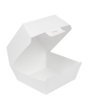 CAJA CARTÓN BLANCO ONDULADO HAMBURGUESA 14´4X13´6X9´2 cm (500
