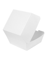 CAJA CARTÓN BLANCO ONDULADO HAMBURGUESA 14´4X13´6X9´2 cm (500