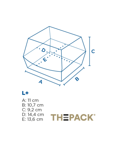 CAJA CARTÓN BLANCO ONDULADO HAMBURGUESA 14´4X13´6X9´2 cm (500
