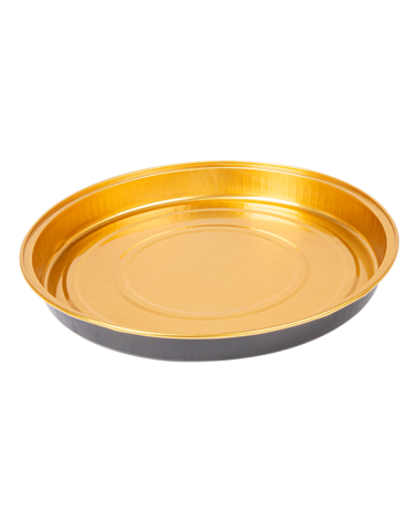 RECIPIENTE REDONDO ALUMINIO ORO/NEGRO 900 ml 24´4 cm DIAMETRO