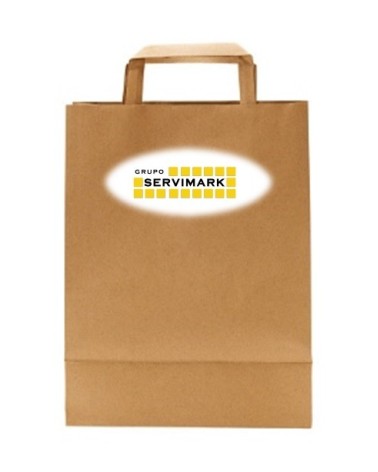 Bolsa de papel Kraft Asa Plan Personalizada 80gr 32x17x34cm