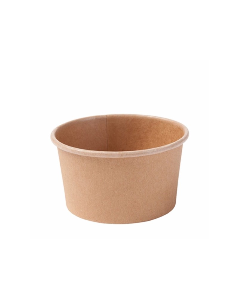 TARRINA CARTÓN KRAFT HELADO 240 ml 8 oz 9,4Ø X 5,5cm (1.000 Und