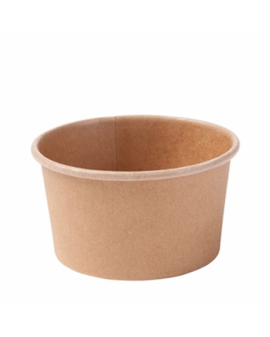 TARRINA CARTÓN KRAFT HELADO 240 ml 8 oz 9,4Ø X 5,5cm (1.000 Und