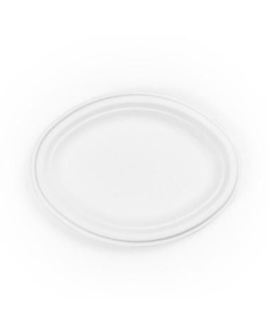 PLATO CARTÓN CAÑA DE AZUCAR OVALADO 26 x 19 CM. 
