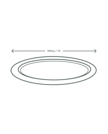 PLATO CARTÓN CAÑA DE AZUCAR OVALADO 26 x 19 CM. 