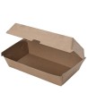 CAJA CARTÓN KRAFT MICRO HAMBURGUESA DOBLE 245 x 147 x 77 mm