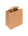 BOLSA PAPEL KRAFT TAKE AWAY 70gr 26cm + 17cm X 26 cm ASA PLANA