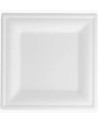 PLATO CUADRADO CAÑA DE AZÚCAR BLANCO 16x16x7 cm (800 Und Caja)