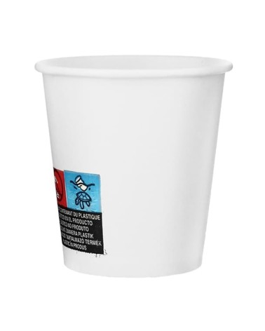 VASO PAPEL AGUA 3 Onzas - 90 ML BLANCO (2000 Und Caja)