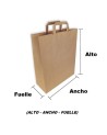 BOLSA PAPEL KRAFT LISO 25+11x31 ASA RETORCIDA (250 Und caja)