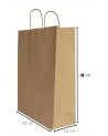 BOLSA PAPEL KRAFT LISO 32+12x40 ASA RETORCIDA (250 und/caja)