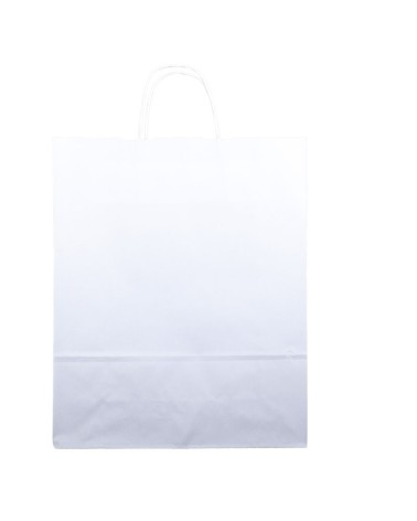 BOLSA DE PAPEL FONDEADO COLOR BLANCO - VARIAS MEDIDAS - (250