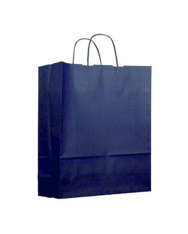 BOLSA DE PAPEL FONDEADO COLOR AZUL MARINO - VARIAS MEDIDAS -