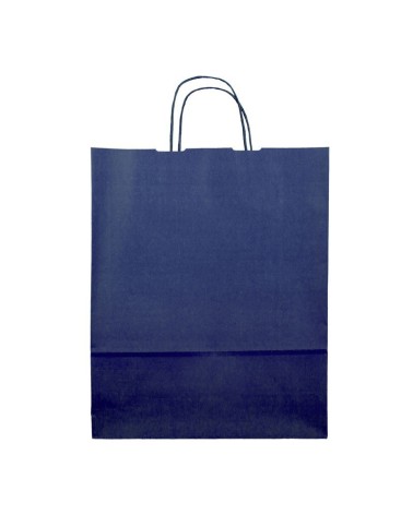 BOLSA DE PAPEL FONDEADO COLOR AZUL MARINO - VARIAS MEDIDAS -