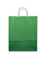 BOLSA DE PAPEL FONDEADO COLOR VERDE - VARIAS MEDIDAS - (250 und