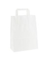 BOLSA PAPEL BLANCO 22+11x32 ASA PLANA (250 Und Caja)