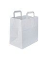 BOLSA PAPEL BLANCO 27+17x28 ASA PLANA (250 Und Caja)