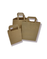 BOLSA PAPEL KRAFT 32+22x25 ASA PLANA (250 UD./C)
