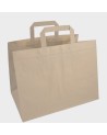BOLSA PAPEL KRAFT 32+22x25 ASA PLANA (250 UD./C)