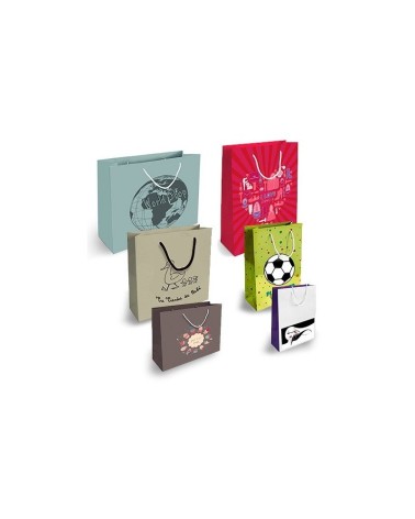 BOLSA LUJO ASA ALGODÓN 23x12x32 cm VARIOS COLORES Y TAMAÑOS -