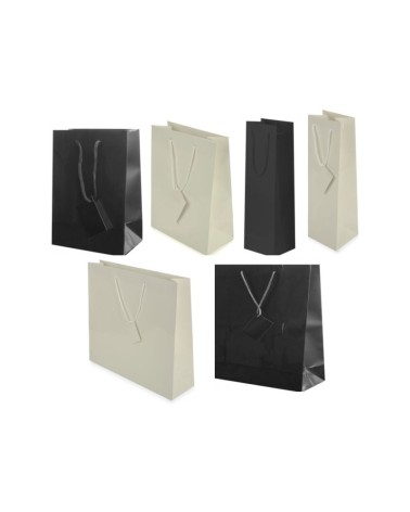 BOLSA LUJO ASA ALGODÓN 23x12x32 cm VARIOS COLORES Y TAMAÑOS -