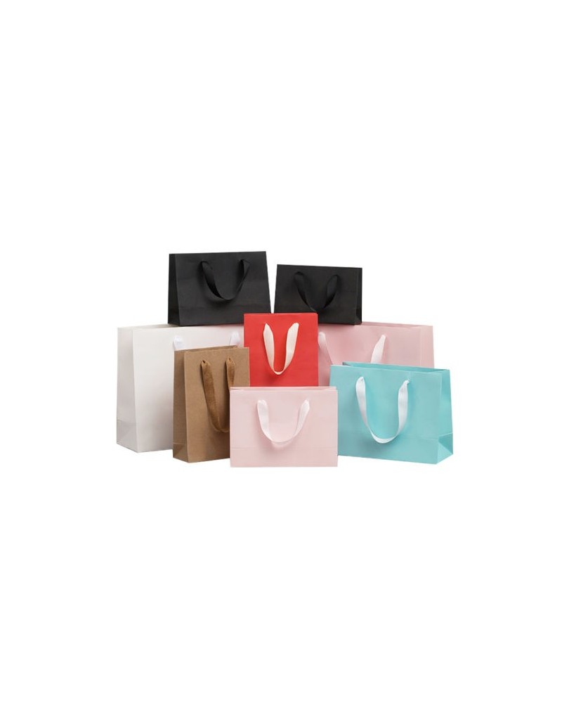 BOLSA LUJO ASA ALGODÓN 23x12x32 cm VARIOS COLORES Y TAMAÑOS -