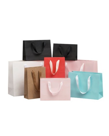 BOLSA LUJO ASA ALGODÓN 23x12x32 cm VARIOS COLORES Y TAMAÑOS -