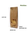 BOLSA FONDO CUADRADO KRAFT + VENTANA 13+7x36 cm (500 Und Caja)