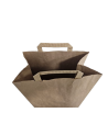 BOLSA PAPEL 5KG - 25+12x42 cm 2 Hojas KRAFT 70gr CON ASA PLANA