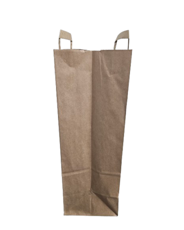 BOLSA PAPEL 5KG - 25+15x42 cm 2 Hojas KRAFT 70gr CON ASA PLANA