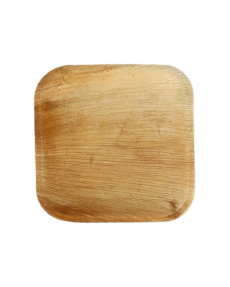 PLATO CUADRADO HOJA DE PALMA 11x11 Cm (240 Und/Caja)
