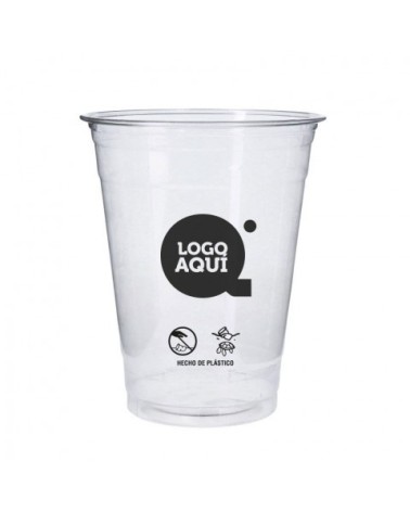 VASO RPET TRANSPARENTE PERSONALIZADO 12 oz 360 ml A 1 Tinta a 2