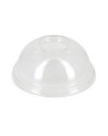 TAPA CUPULA PET TRANSPARENTE ABIERTA PARA VASO PET 12 Y 16 oz