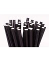 CAÑITA PAJITA RECTA PAPEL NEGRAS ENFUNDADA INDIVIDUAL 6x20 cm