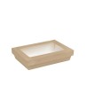CAJA RECTANGULAR KRAFT CON VENTANA 225x155x50 mm. 
