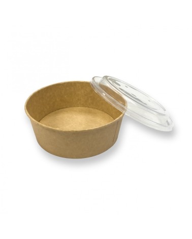 COMBO ENVASE CARTÓN REDONDO KRAFT 1000 cc + TAPA PET