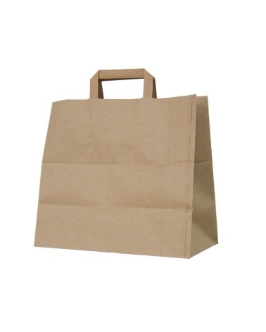 BOLSA PAPEL KRAFT IMPRESA 1 TINTA 90Gr ASA PLANA 32x22x31 Cm -