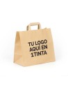 BOLSA PAPEL KRAFT IMPRESA 1 TINTA 90Gr ASA PLANA 32x22x31 Cm -