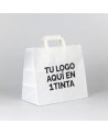 BOLSA PAPEL KRAFT IMPRESA 1 TINTA 90Gr ASA PLANA 32x22x31 Cm -