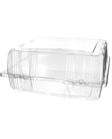 ENVASE PET TRANSPARENTE CUADRADO 28x28x5 cm (150 Und Caja)