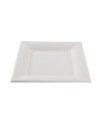 PLATO CUADRADO CAÑA DE AZUCAR BLANCO 24 X 24CM (800 UDS/CJ)