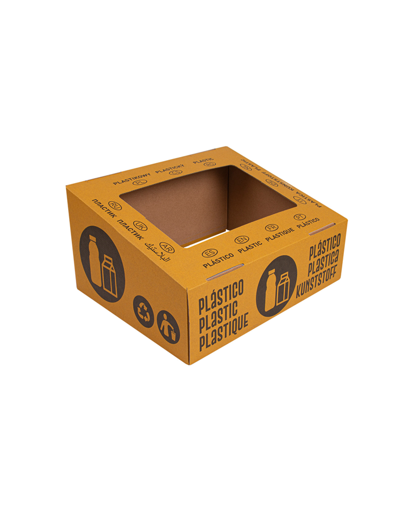 TAPA ENVASES 38,4x31,1x12CM AMARILLO (PACK 10 UNIDADES) REF