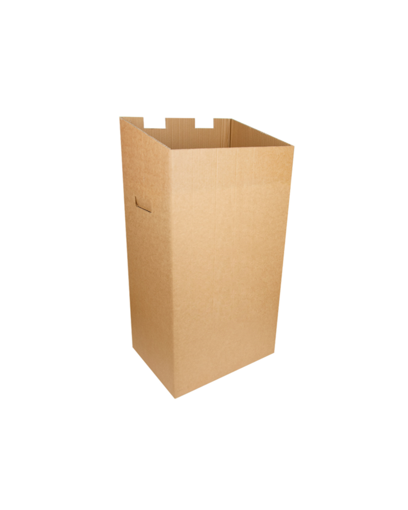 PAPELERA RECICLAJE 75 L 37,3x27,3x72 CM MARRÓN CARTÓN (10 UNID.)