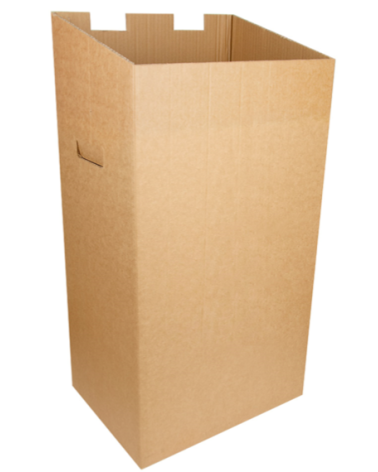 PAPELERA RECICLAJE 75 L 37,3x27,3x72 CM MARRÓN CARTÓN (10 UNID.)