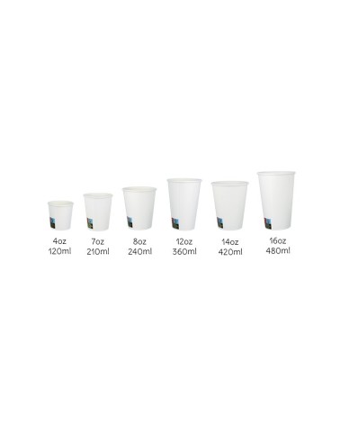 VASO PAPEL 8 oz-240 ml BLANCO REF. 