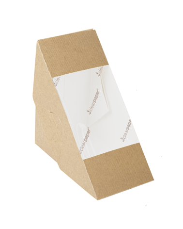 CAJA SANDWICHES CON VENTANA ECO "THEPACK" CARTON NATURAL