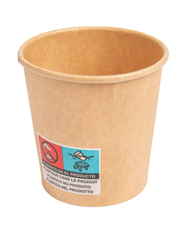 VASO CARTON KRAFT 120 ml 4 oz Ø 62 mm. REF. 