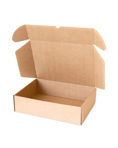 CAJA CARTÓN MICROCANAL KRAFT AUTOMONTABLE 39 x 28 x 10 cm. 