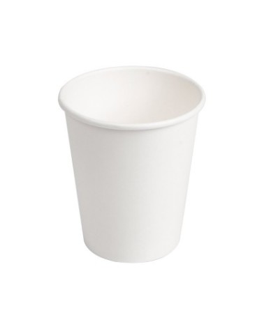 VASO PAPEL BLANCO PARA BEBIDAS 7,5 OZ o 220 Ml (1.000 Uds caja)